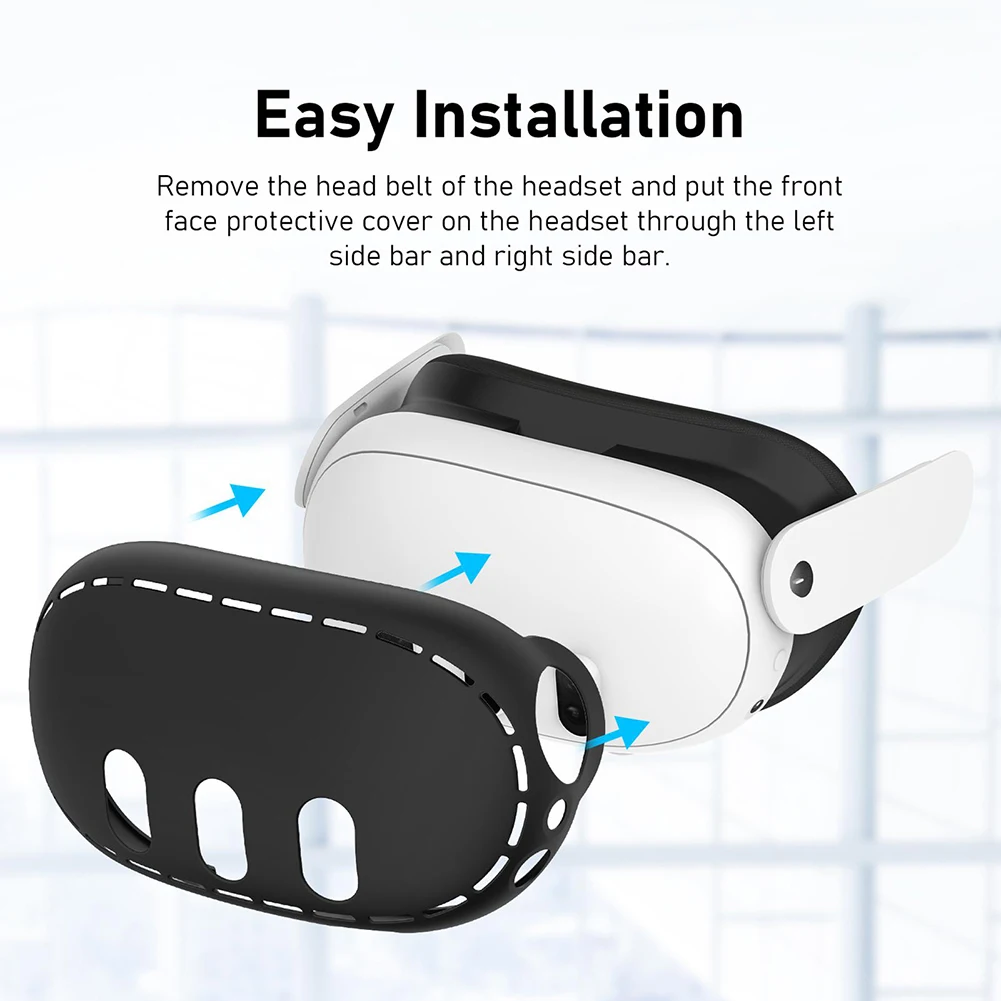 Vr Headset Protection Cover Vr Shell Cover Skin Silicone Headset Protector Compatibile Per Meta Quest 3 Vr Headset