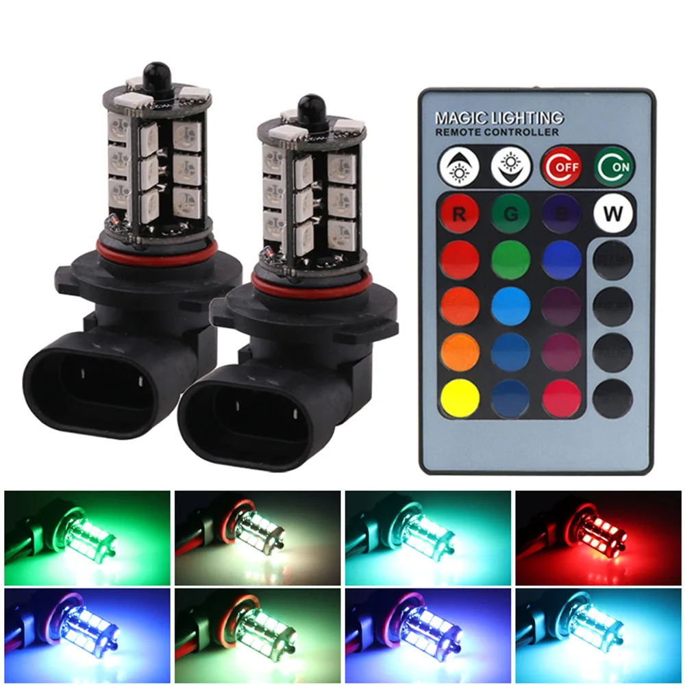2 Pz H11 Led Rgb 5050 Chip H1 Led Rgb H3 Led Rgb H7 Led Lampadina Per Auto Lampeggiante H8 Led Fendinebbia 9005 Hb3 Led Hb4 9006 Led Fendinebbia