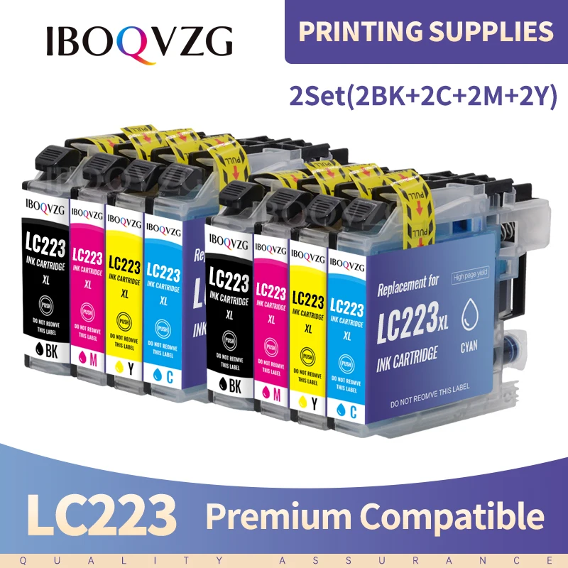Cartuccia Stampante Muslimex Compatibile Per Stampante Brother Lc223 Lc221 Mfc-J4420Dw J4620Dw J4625Dw J5320Dw J5620Dw