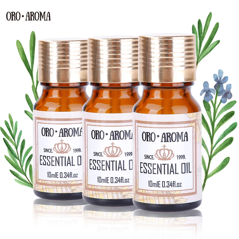Oroaroma Tea Tree Lavanda Patchouli Oli Essenziali Aromaterapia, Massaggio, Spa, Bagno 10Ml * 3