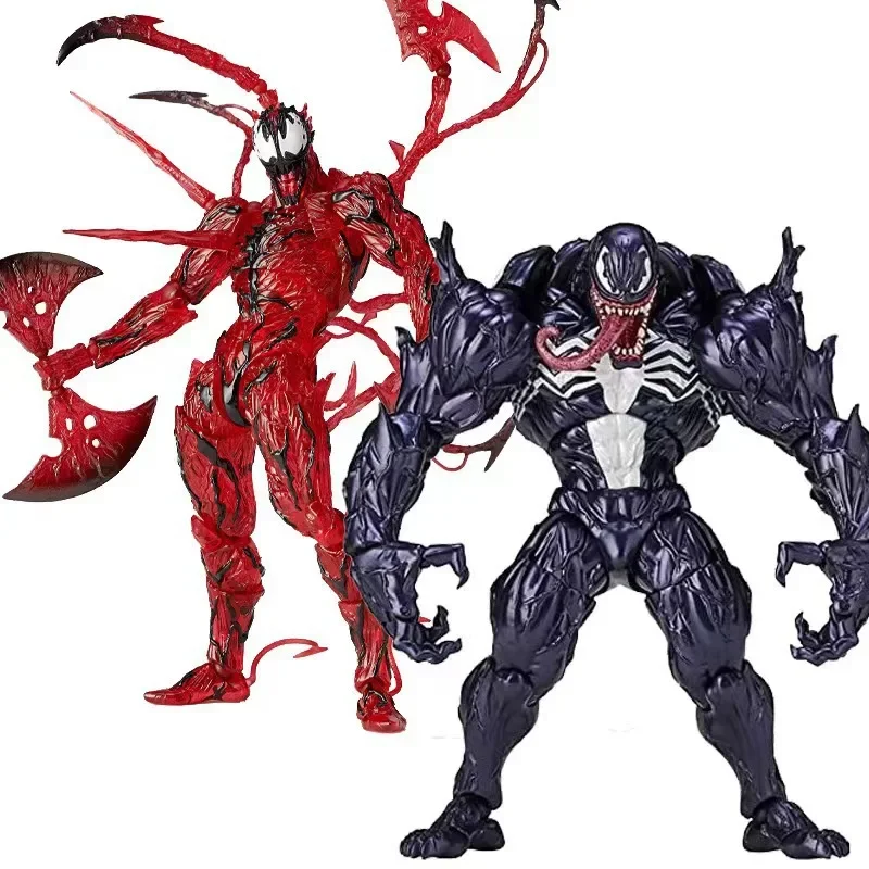 Marvel Venom Carnage Anime Figure Toys 18Cm Movie Venom 5 Carnage Bjd Figure Model Collection Toys Regalo Di Natale Per Bambini
