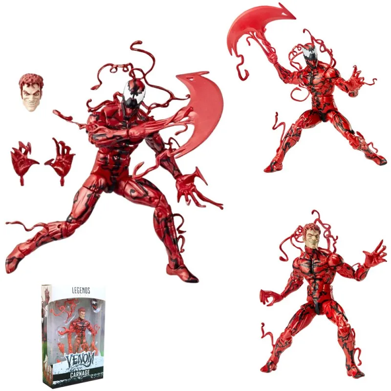 Marvel Legends Venom Carnage Action Figures Toys 6 Pollici Red Venom Statue Mobili Modello Multi-Accessori Ornamenti Da Collezione