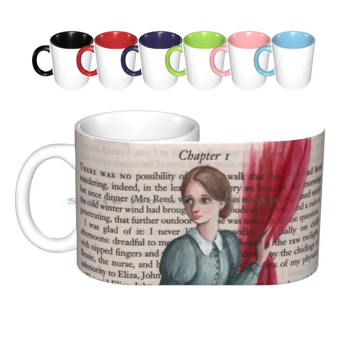 Jane Eyre-Charlotte Bronte Tazze In Ceramica Tazze Da Caffè Tazza Da Tè Al Latte Bronte Jane Eyre Yorkshire Letteratura Donna Charlotte Bronte