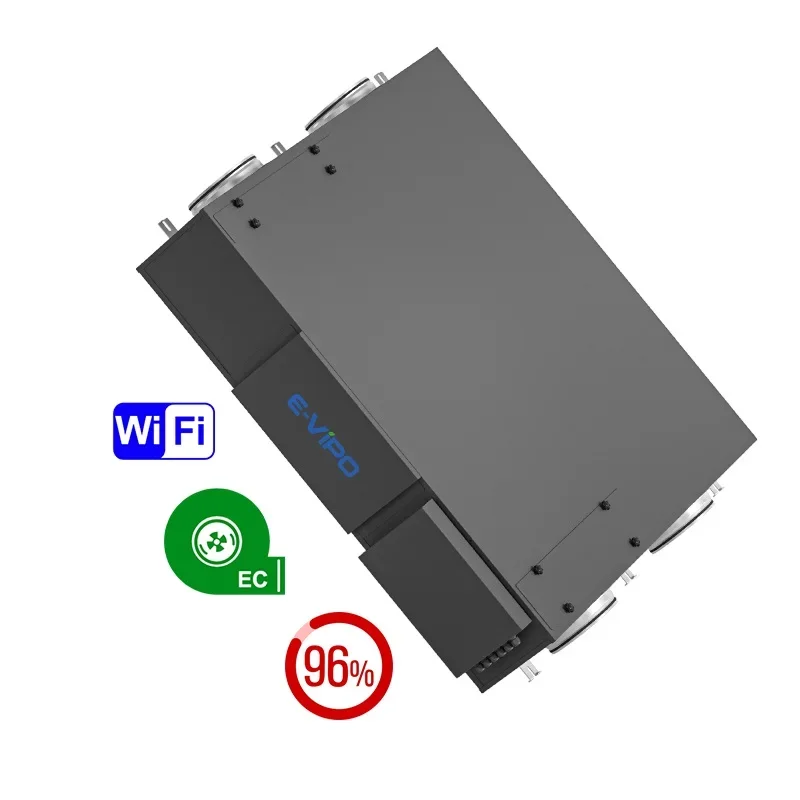 Hrv Recupero Di Calore Ventilazione Rekuperator Piatto Aria-Aria Soffitto Doppio Flusso Sistema Vmc Eco Risparmio Energetico