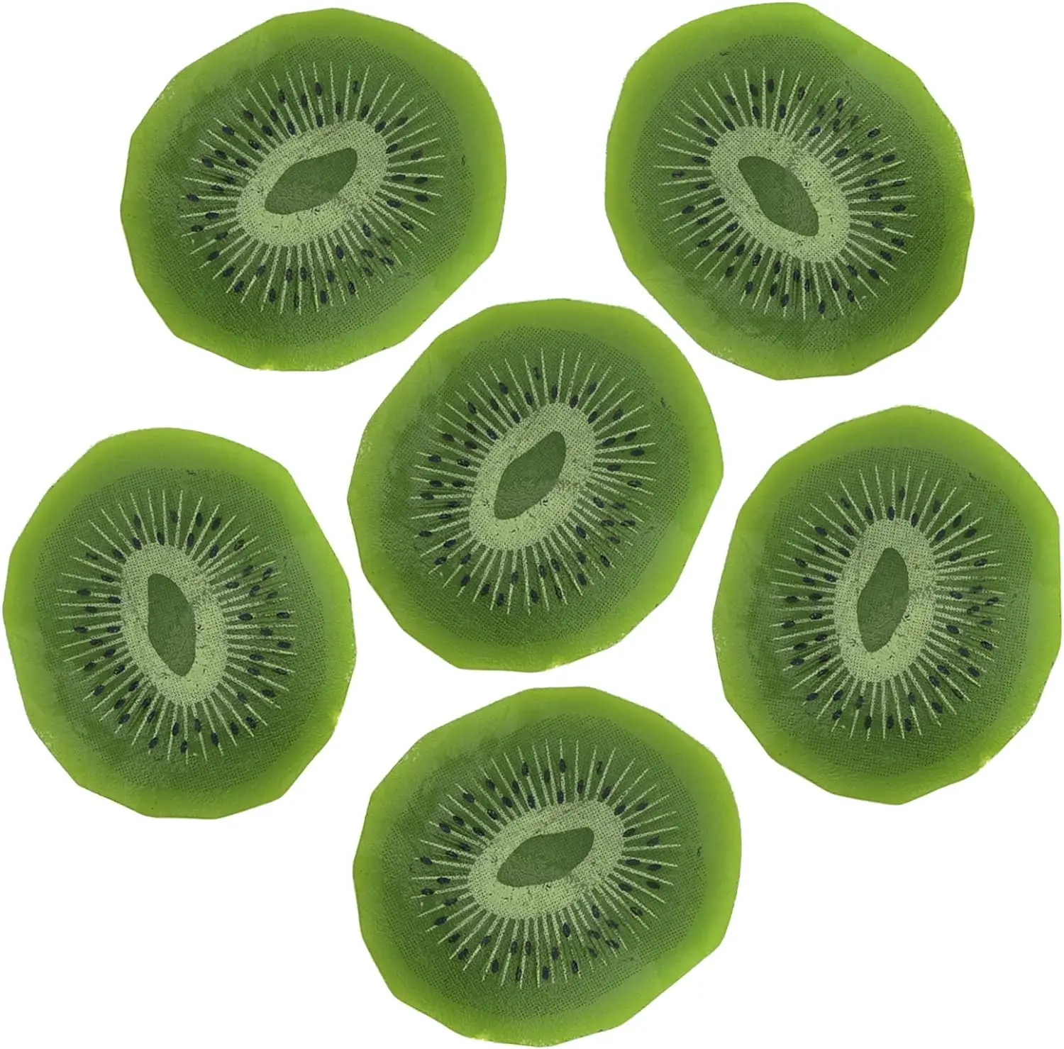 6 Pezzi Di Fetta Di Kiwi Artificiale Simulazione Finta Realistica Fette Di Plastica Verde Realistica Per La Decorazione Di Ciotole Di Frutta Per Feste