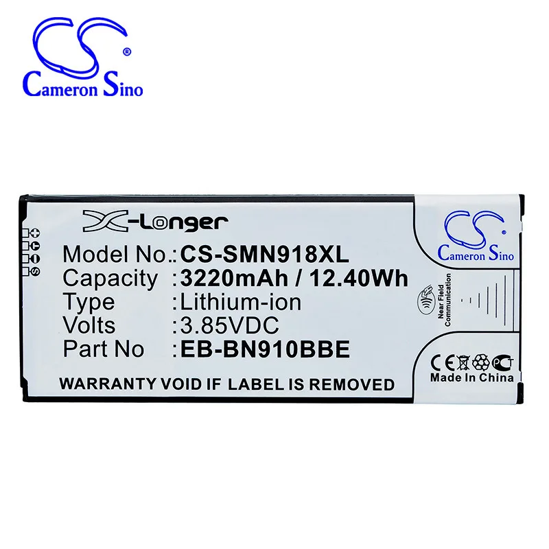Cameronsino Per Samsung Galaxy Note 4 Sm-N910A Sm-N910C Sm-N910Fd Sm-N910Fq Sm-N910H Sm-N910I Sm-N910K Sm-N910L Sm-N910M Batteria