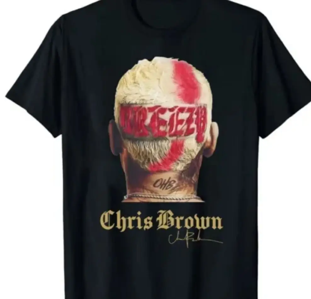 New Rare Chris Brown Breezy Album Cotton Black S 5Xl T Shirt Maniche Lunghe O Corte