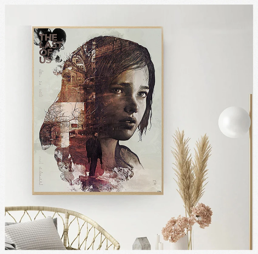 Survival Horror Action Tv Game Pictures Quadro Cuadros The Last Of Us Canvas Fabric Wall Poster Print Zombie
