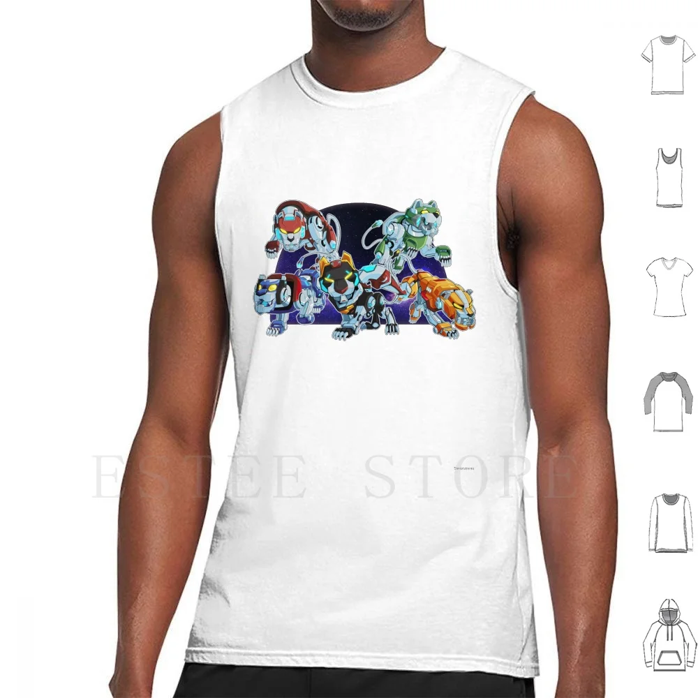 Lions Of Voltron Canotte Vest Voltron Black Lion Red Lion Blue Lion Yellow Lion Green Lion Lance Shiro Hunk Pidge Parker
