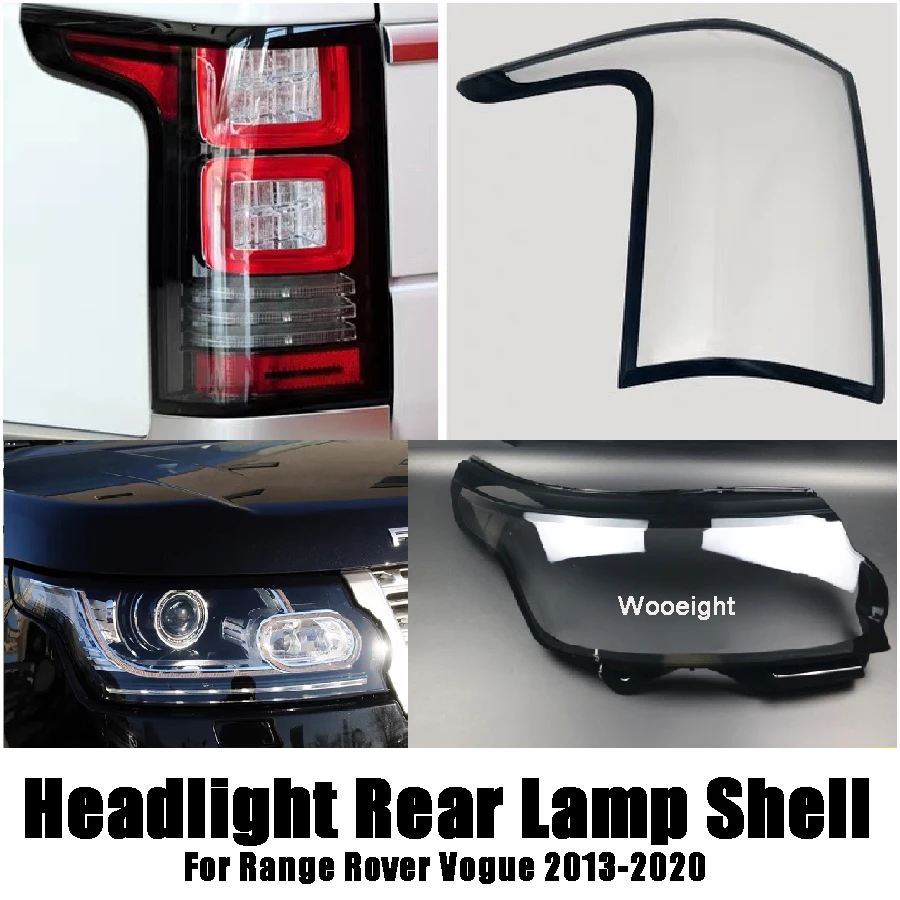 Wooeight Car Auto Rear Brake Lamp Shell Cover Clear Shade Caps Car Headlight Lens Fit For Land Range Range Rover Vogue 2013-2020