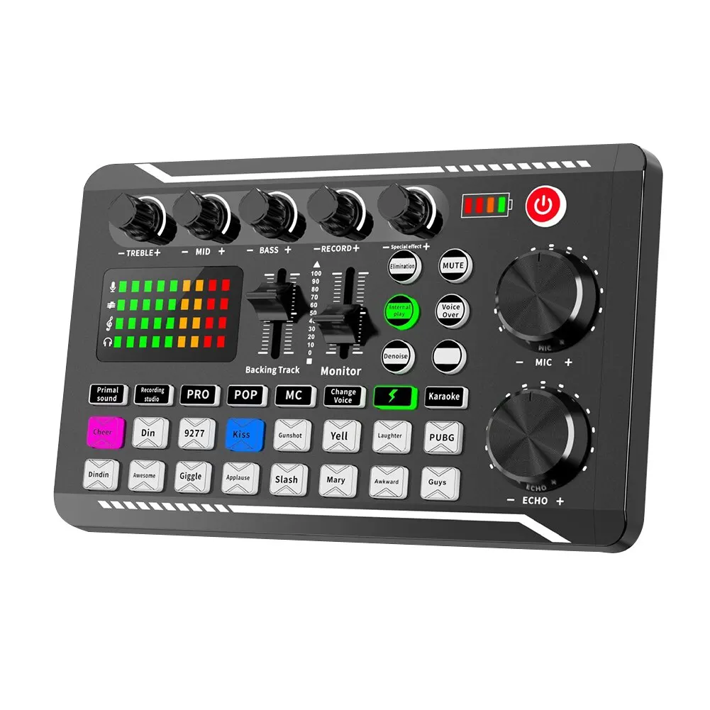 Scheda Audio F998 Registrazione Professionale Da Studio Compatibile Con Bluetooth Per Telefono Pc Audio Mixer Console Amplificatore Mixer Per Musica D