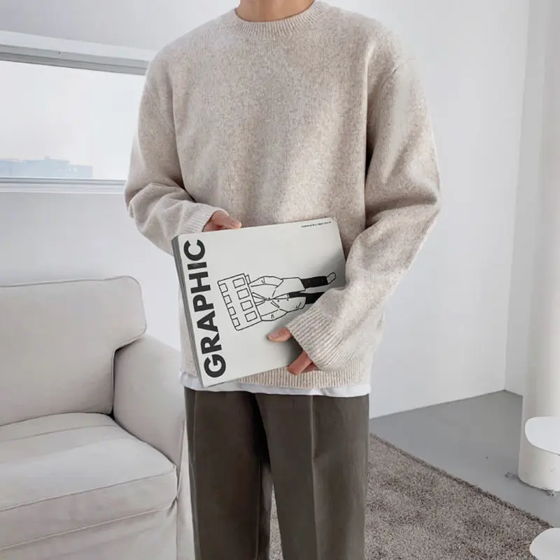 Maglione Invernale Da Uomo Maglione Leggero Da Uomo Maglione Invernale Da Uomo Lavorato A Maglia Girocollo Pullover Con Cialda Per Maglieria Stile A26