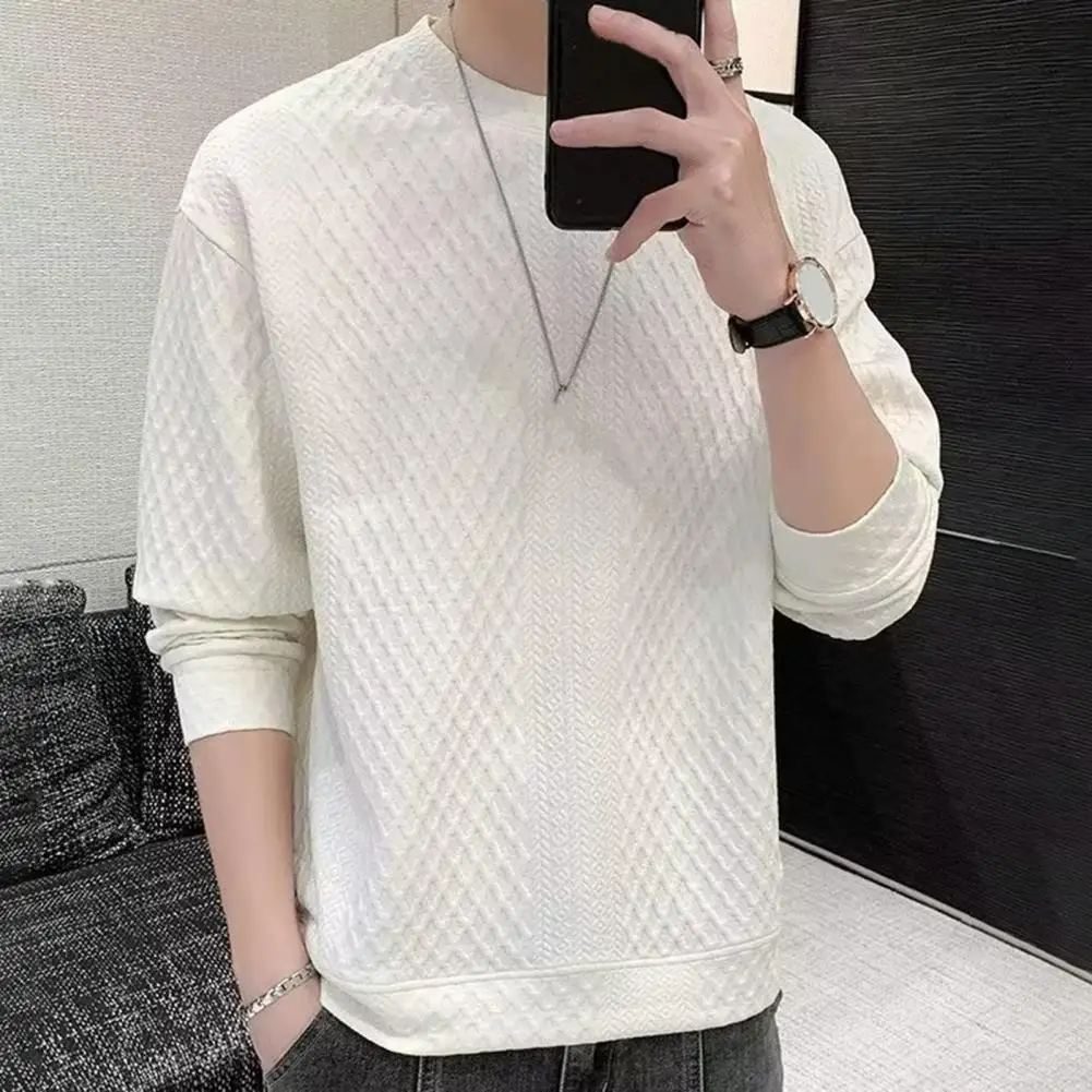 Maglione Casual Da Uomo Maglione Da Uomo Maglione Invernale Da Uomo Accogliente Pullover Girocollo Lavorato A Maglia Spesso Con Struttura A Nido D'Ape