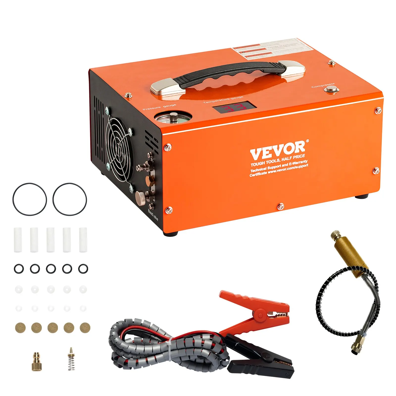 Compressore D'Aria Vevor Pcp 4500Psi/30Mpa Convertitore Integrato Dc12V/Ac230V Auto-Stop