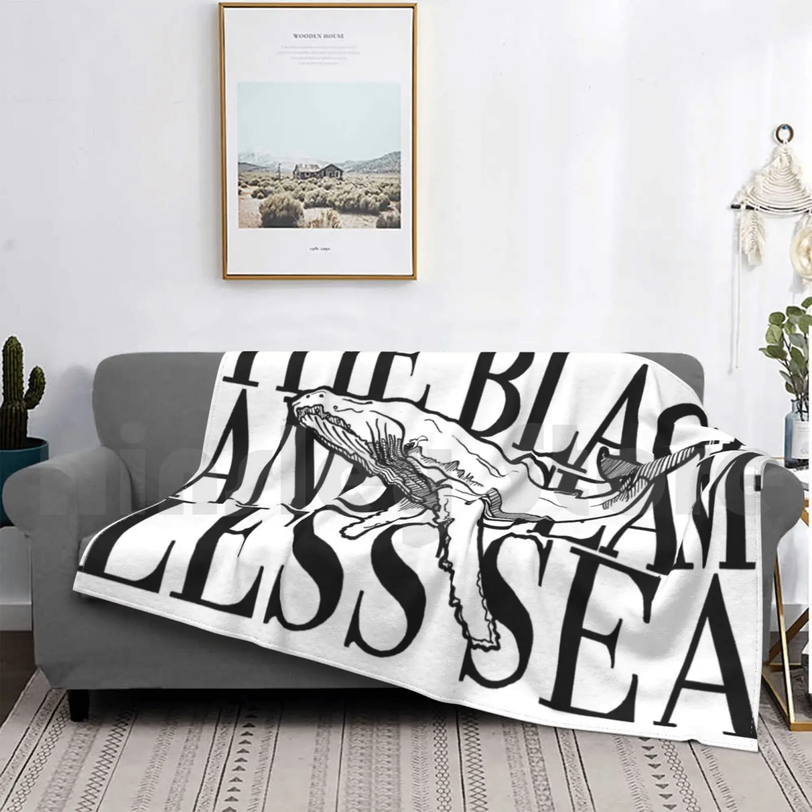 La Coperta Da Mare Nera E Senza Cuciture Moda Personalizzata Balena Oceano Mare Animale Pesce Letteratura Cormac Mccarthy