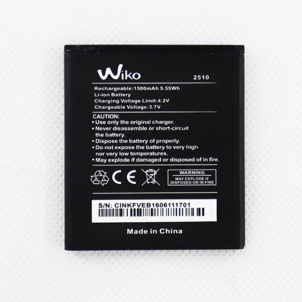 1500Mah 2510 Batterie Bateria Batterij Per Batteria Wiko 2510