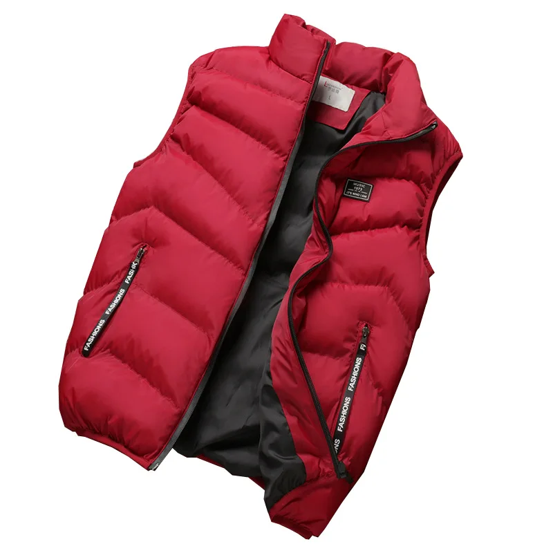 Gilet Giacca Uomo 2023 Nuovo Piumino Senza Maniche Cappotti Uomo Tinta Unita Piumino Inverno Caldo Gilet Outwear Giacca A Vento Abbigliamento