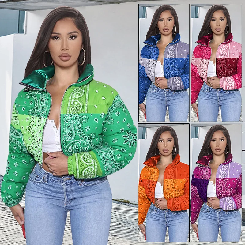 Novità 2022 Giacche Bandana Piumini Bubble Crop Cappotti Puff Ladies Eccellenti Piumini Donna Inverno Moda Giacche Da Ragazza