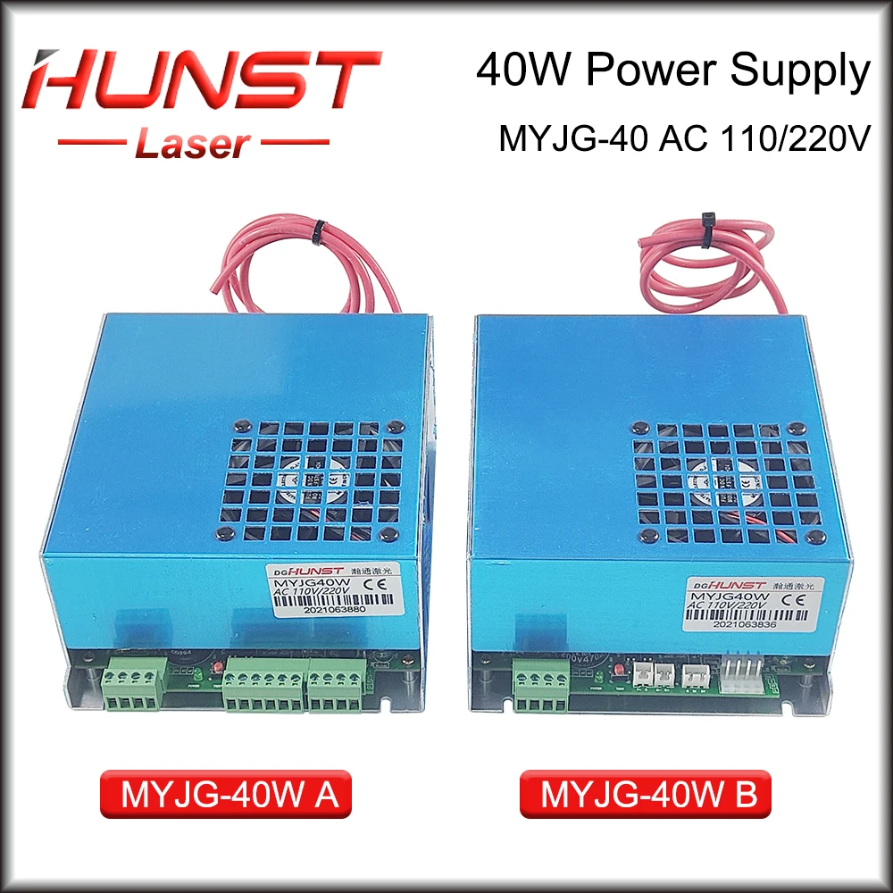 Hunst 40W Alimentatore Laser Co2 110V/220V Per 30W 40W 50W Macchina Da Taglio Per Incisione Myjg-40W Laser Generato
