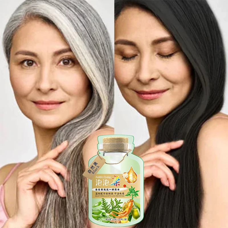 Tintura Per Capelli Vegetale Naturale Shampoo Oscurante Per Capelli Bianchi Coloranti Per Capelli Neri Professionali Copertura Per Capelli Bianca Grig