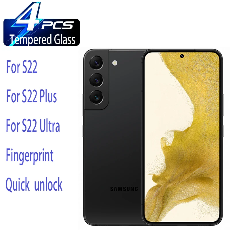 2/4Pcs Vetro Temperato Per Samsung Galaxy S22 S22 + S22 Ultra Pellicola Salvaschermo Per S22 S22 Plus Ultra Vetro