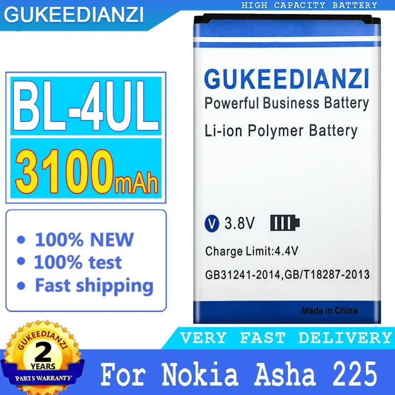 Gukeedianzi-Batteria Di Ricambio Per Nokia, 3100Mah, Per Nokia Asha 225, Asha225, Lumia 225, Rm-1011, Rm-1126, Alta Qualità