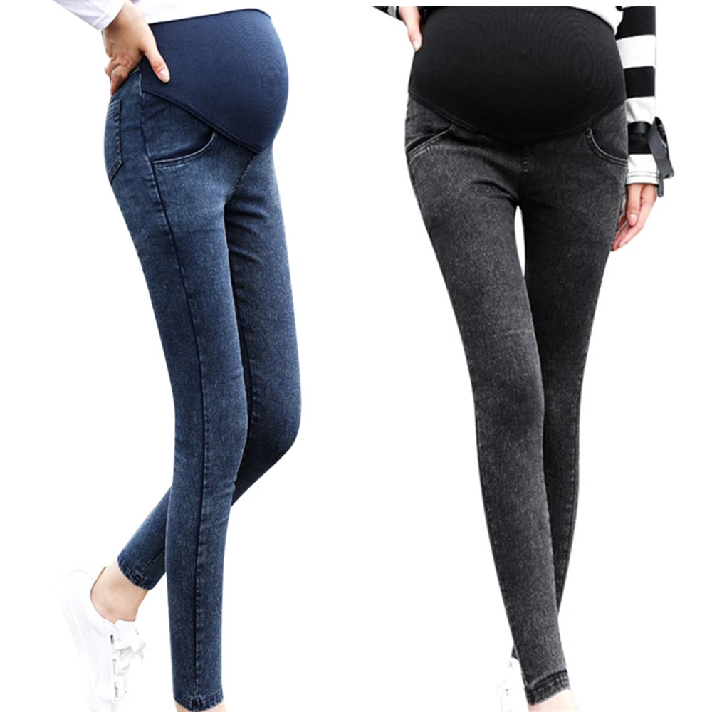 Dei Jeans Delle Donne Gravidanza Maternità Abbigliamento Jeans Pantaloni Neri Per Le Donne In Gravidanza Vestiti Di Cura Infermieristica Pantaloni Del