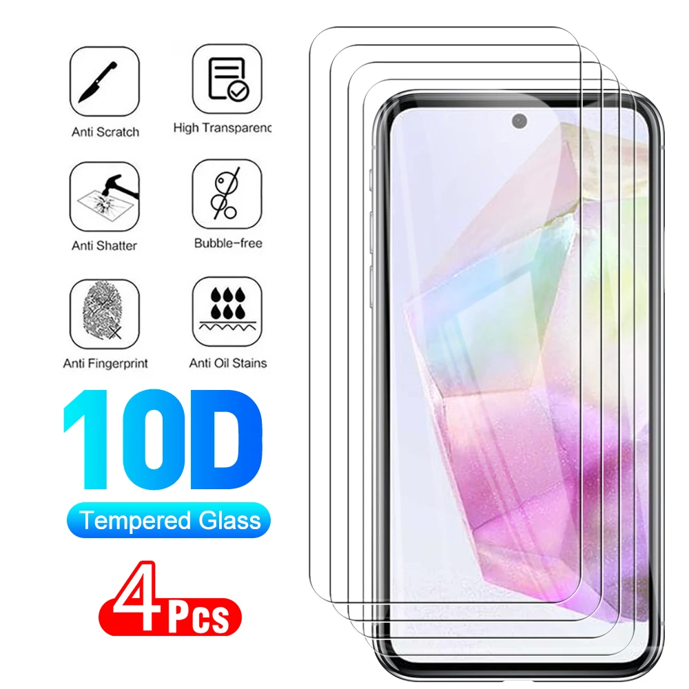 Pellicola Salvaschermo 4 Pezzi Per Samsung Galaxy A35 5G Vetro Protettivo Samsun A 35 35A Sansung A35 35 A Vetro Temperato Hd 6.6 Pollici