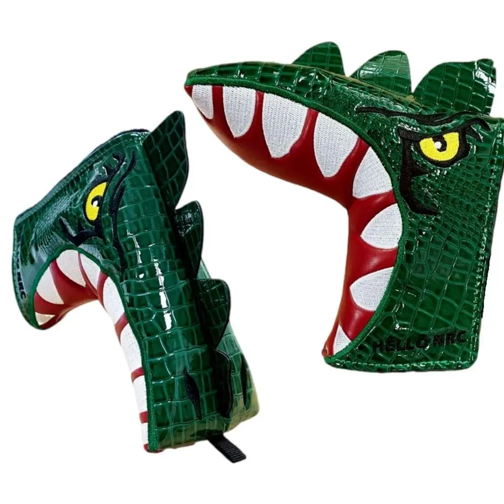 Tyrannosaurus Rex Golf Putter Cover Pu Leather Green Golf Clubs Head Covers Cartoon Waterproof Putter Protector Headcovers