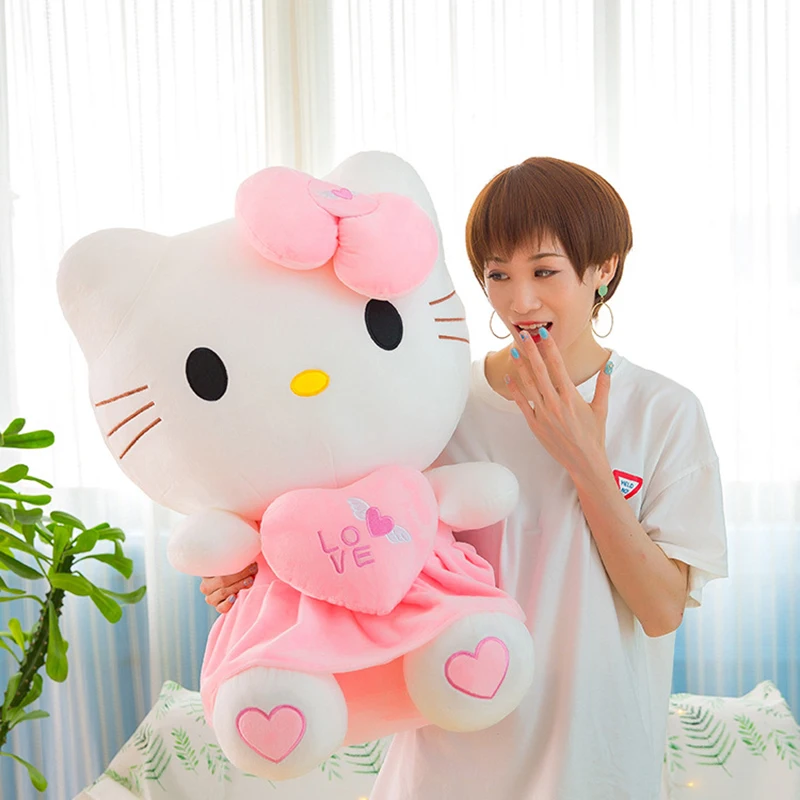 Big Size Sanrio Peluche Hello Kitty Peluche Room Decor Hello Kitty Plushies Bambole Kawaii Hello Kitty Peluche Regalo Ragdoll