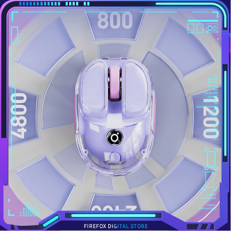 Eweadn Q9 Mouse Silenzioso Wireless Dual Mode Ricaricabile Rgb Multicolore Silenzioso Design Ergonomico Win Mac Girls Office Laptop Mouse