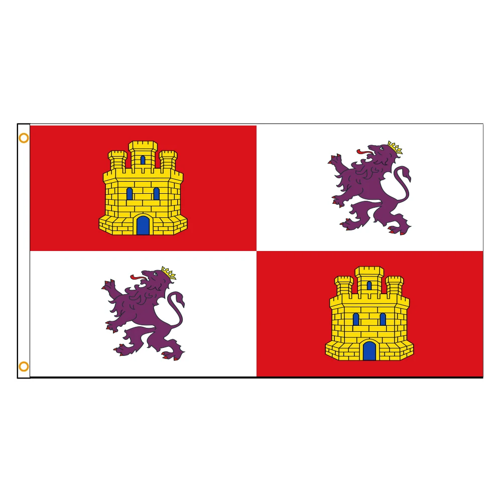 3Jflag 3X5Ft 90X150Cm Spagna Bandiera Spagnola Di Castilla E Leon