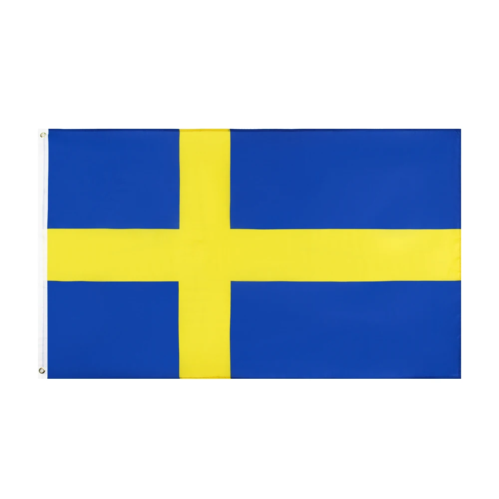 90X150Cm Se Konungariket Sverige Svezia Flag