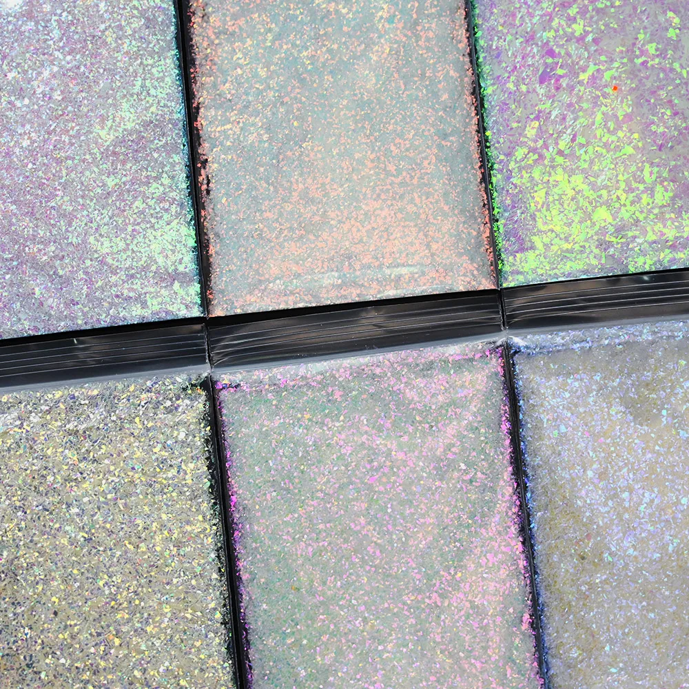 50G Cellophane Nail Art Glitter Frammenti Iridescenza Nail Art Chips Per Decorazioni Per Unghie, Aurora Broken Glass-Paper