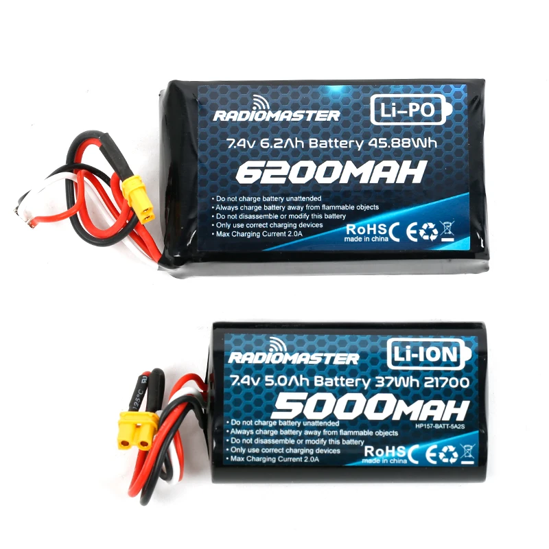 Radiomaster Tx12 Tx16S 2S 7.4V 5000Mah/6200Mah Batteria Lipo Modulo Universale Batterie Telecomando
