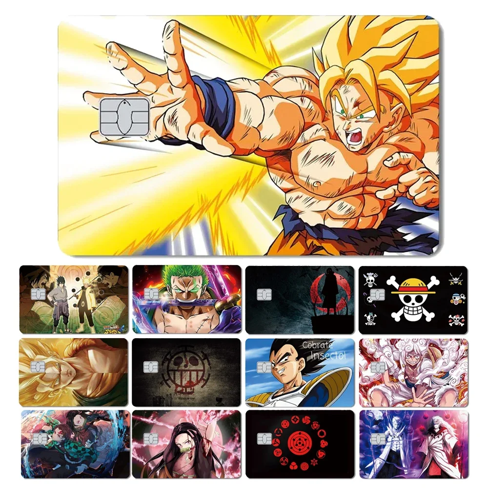 Cool Anime One Piece Dragon Ball Naruto Credit Debit Metro Card Sticker Skin Film Front Side Small Chip Large Chip