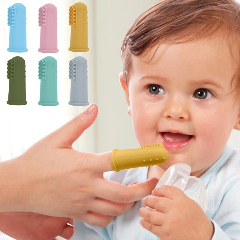 Kid Oral Cleaning Brush Finger Toothbrush Safe Food Grade Silicone Hygiene Brush Infant Teeth Care Oral Brush