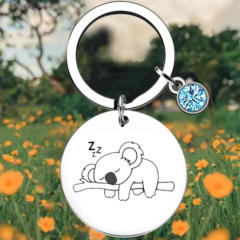 Sleeping Koala Portachiavi Anello Koala Bear Regalo Portachiavi Ciondolo Koala Lover Gift