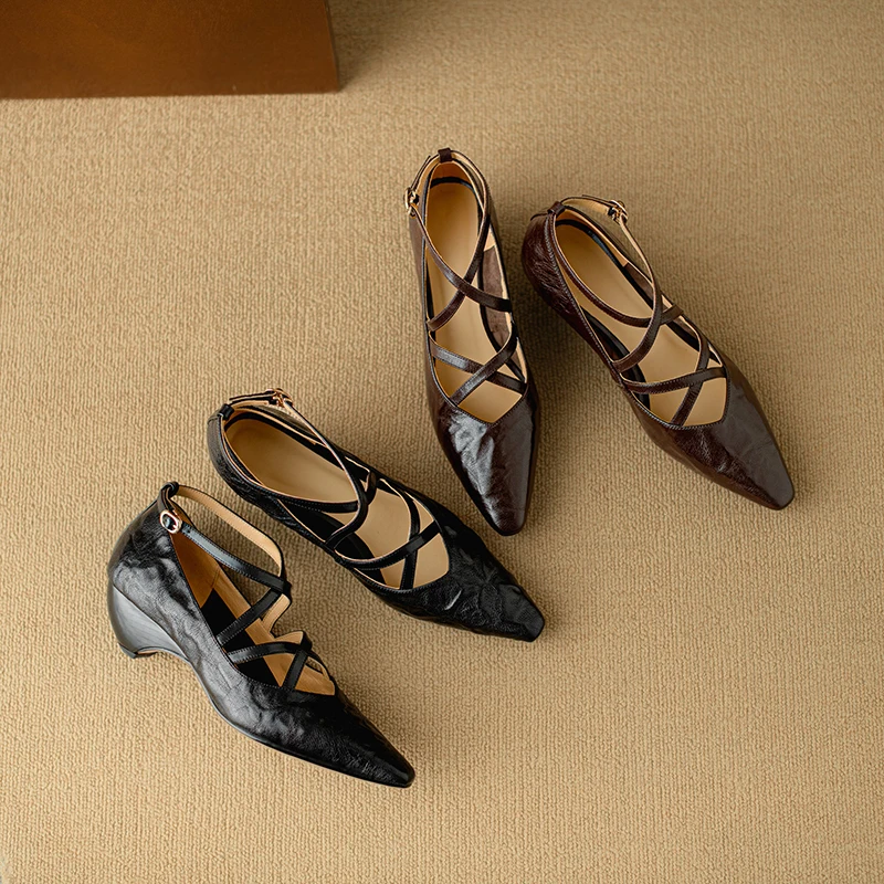 Primavera Autunno Donna Décolleté Scarpe Moda Elegante Abito Ufficio Carriera Tacchi Alti Punta A Punta Scarpe Moda Donna Décolleté Donna D143