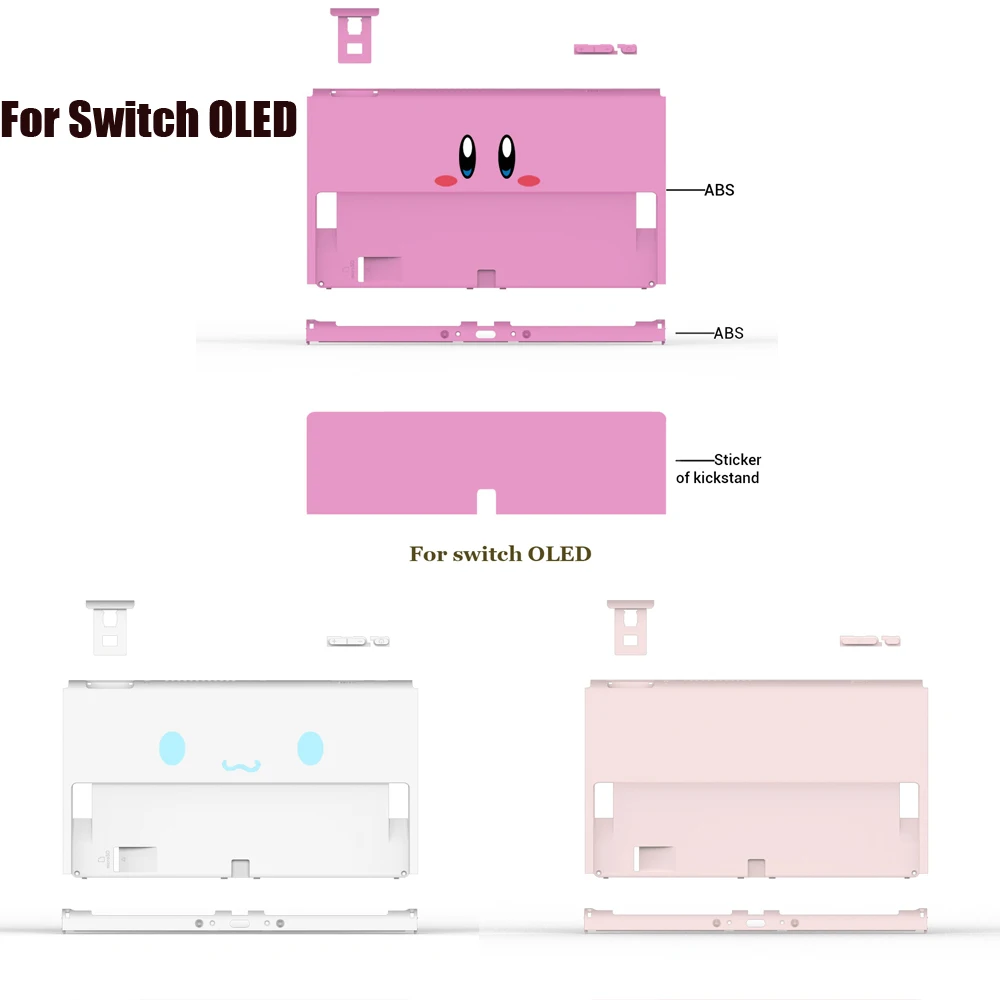 For Nintendo Switch Oled Console Replacement Bottom Housing Shell Case For Ns Switch Oled Console Back Cover Set Accessories