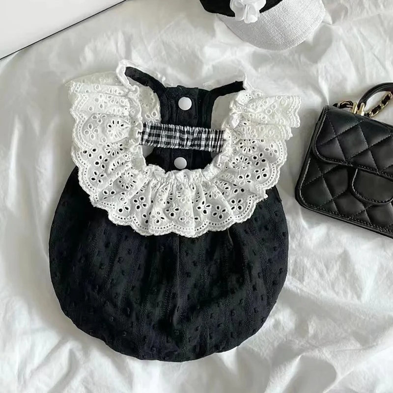 Moda Primavera Autunno Estate Vestiti Eleganti Per Cani Cucciolo Di Gatto Vestito Di Pizzo Nero Per Cane Di Piccola Taglia Principessa Pet Gonna York 