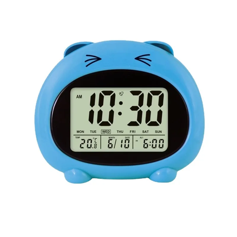 Sveglia Per Bambini, Smile Mouth Sleep Trainer, Wake Up Night Lights For Girls Boys, Battery Power Cute Touch Orologi Parlanti Vocali