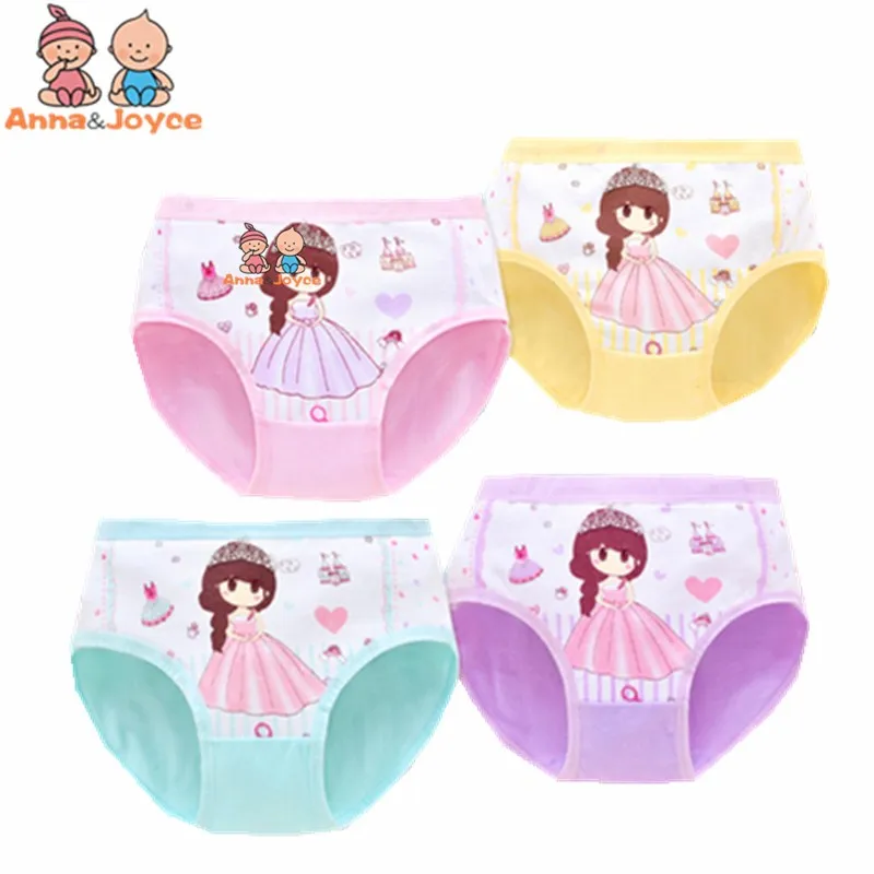 Cotton Panties Children  Underwear Briefs  Girls Underpants 4Pcs/Lot