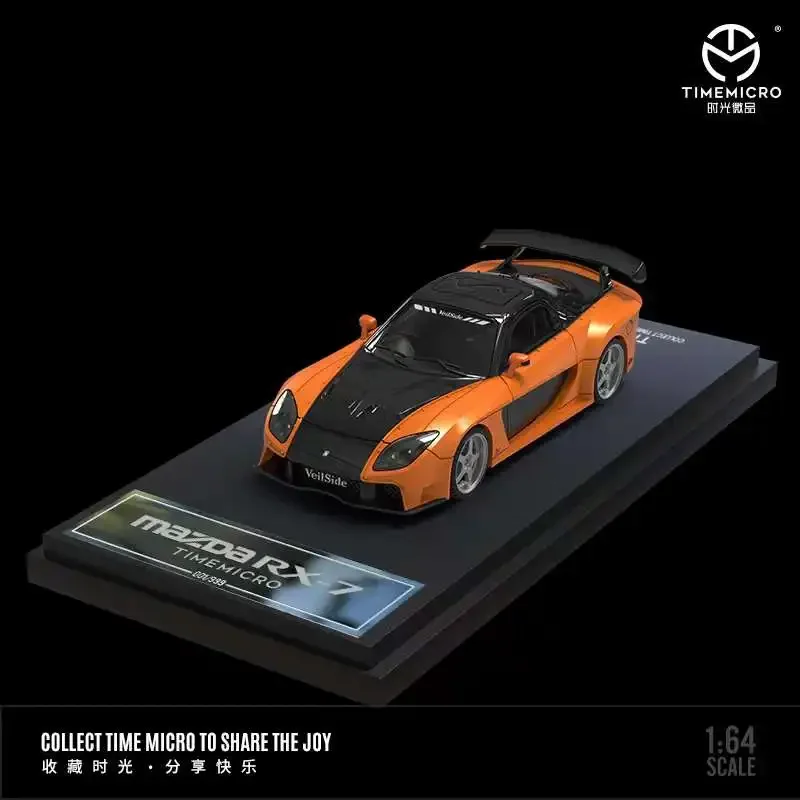 (Pre-Ordine) Time Micro 1:64 Mazda Rx-7 Veilside Fast & Furious Orange Diecast Model Car