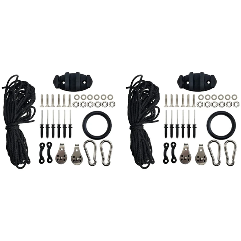 2X Anchor Trolley Kit Gonfiabile Robusto Kayak Canoa Anchor Car Kit System Con Accessori