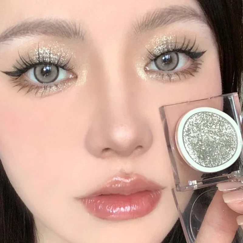 Glitter Diamond Eyeshadow Waterproof Lasting Monocromatico Scolorimento Highlighter Eye Shadow Palette Rose Gold Shiny Eyes Makeup
