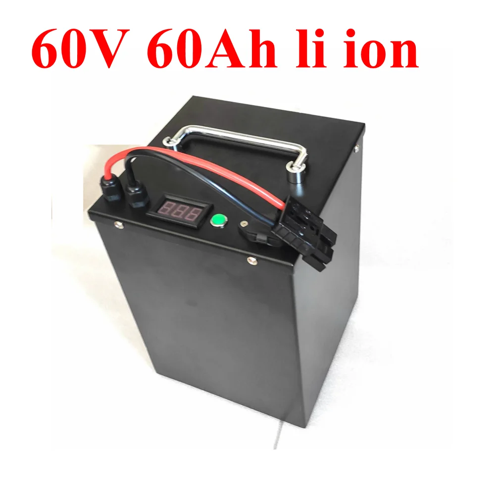 Batterie Agli Ioni Di Litio Elastique 60V, 60Ah, Bms 16S, Pour Vev, Triciclo, Scooter Et Moto 6000W, Remplacement Acide-Plomb, Avec Ch