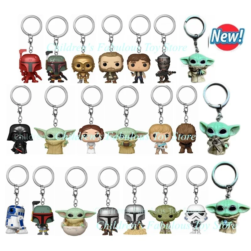 27 Stili Funko Portachiavi Star-Wars Baby Yoda Portachiavi Giocattolo Boba Feit Ig-11 The Mandalorian Darth Vader Stromtrooper Portachiavi