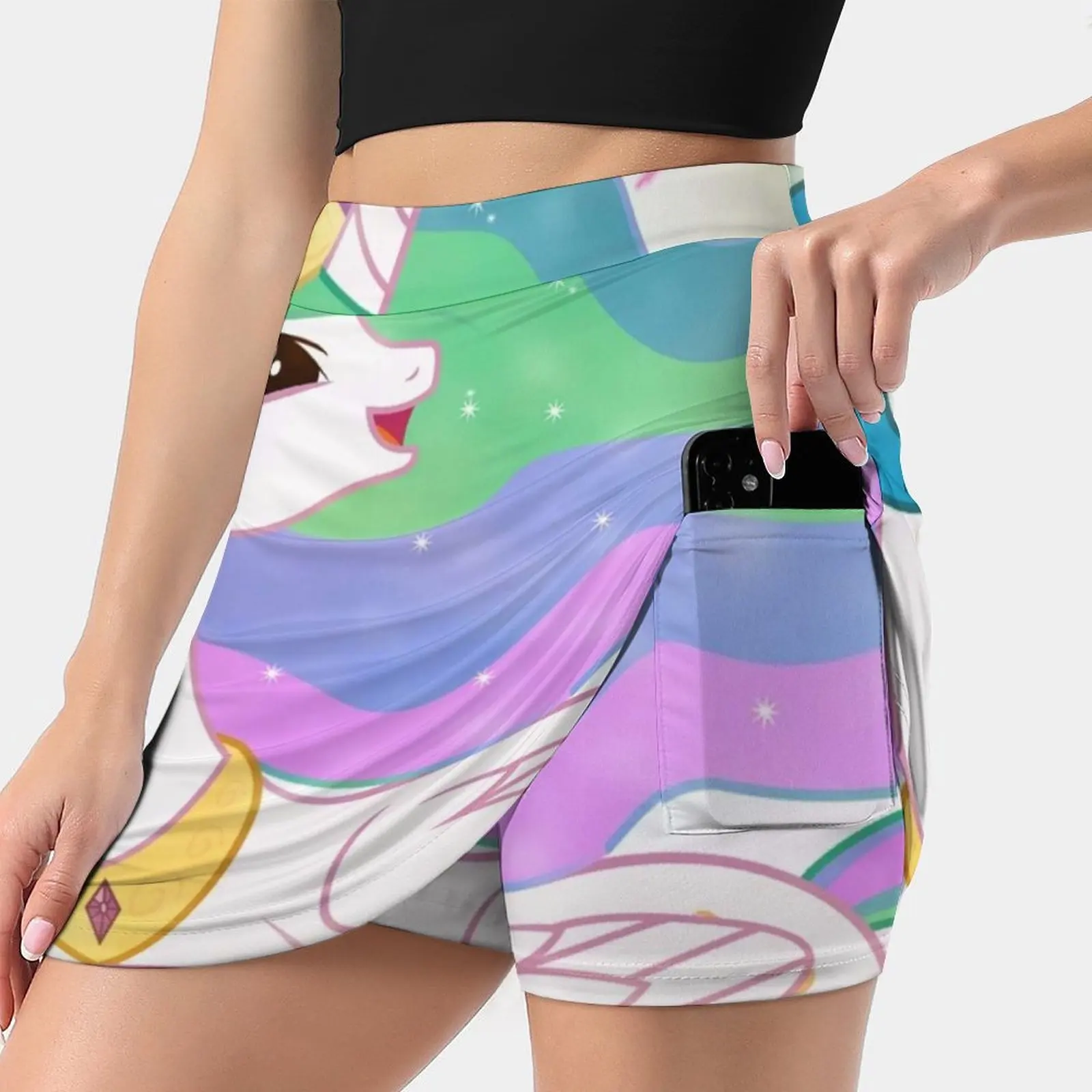 Princess Celestia 2 Women'S Skirt Mini Skirts A Line Skirt With Hide Pocket Celestia Princess Pony Little Horse Unicorn Anime