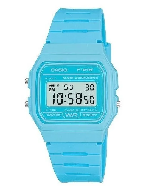 Casio Blue Sky F-91Wc-2A Casio Orologio Digitale Casio Blue Sky F-91Wc-2A Casio Orologio Digitale